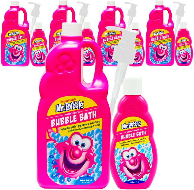 미스터버블 오리지널 버블바스 딸기향 1060ml + 75ml + 펌프, 5세트, 1.135L