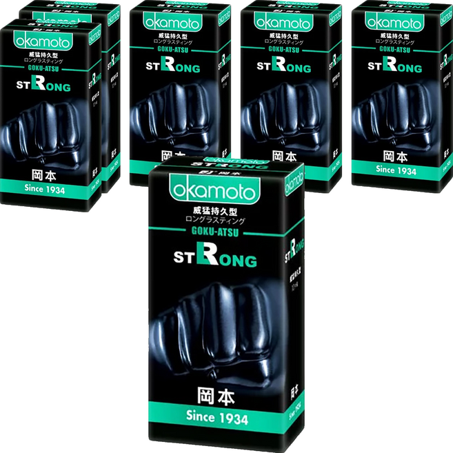 Okamoto 岡本 Strong 威猛持久型保險套 0.1mm, 10片, 6盒