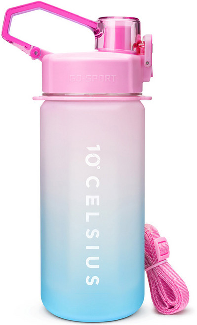 10도씨 트라이탄 레인보우 빨대물통, 핑크, 1L, 1개