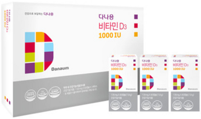 다나음 비타민D 1000IU 선물세트 연질캡슐 어린이용, 60정, 3개