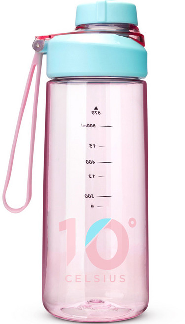 10도씨 트라이탄 스트랩 워터보틀, 핑크스트랩, 670ml, 1개