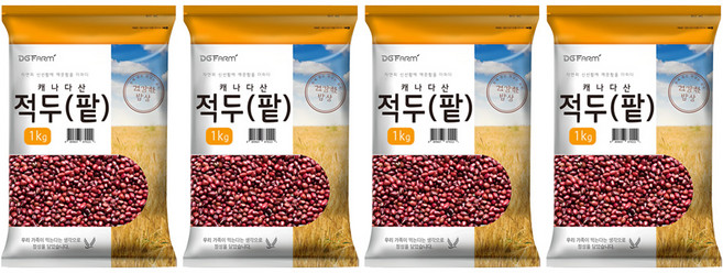 대구농산 캐나다산 적두 팥, 1kg, 4개