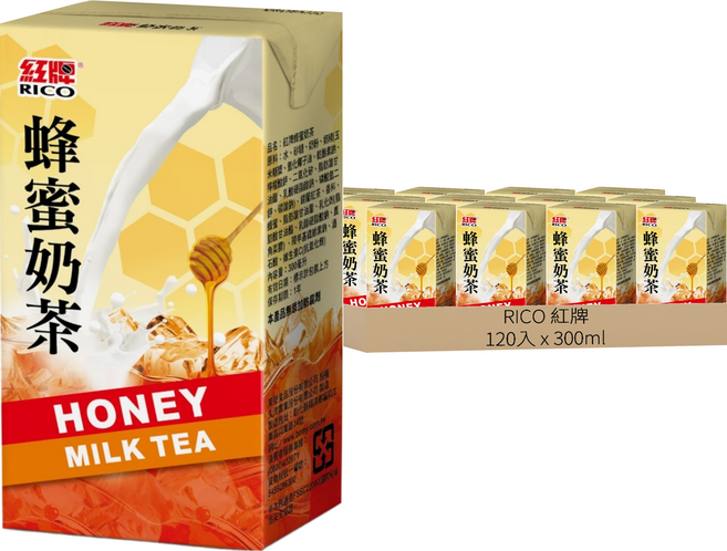RICO 紅牌 蜂蜜奶茶, 120入, 300ml