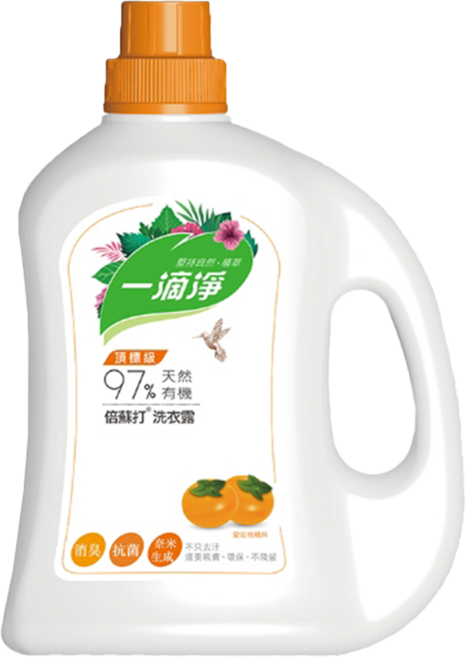一滴淨 有機天然酵素消臭洗衣露 柿子, 2L, 1瓶