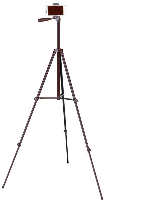 nStylE 東榮電子 神盾鋁合金三段式三腳架 MTP-321S 最大高度130cm 手機相機兩用, 黑色, 1個