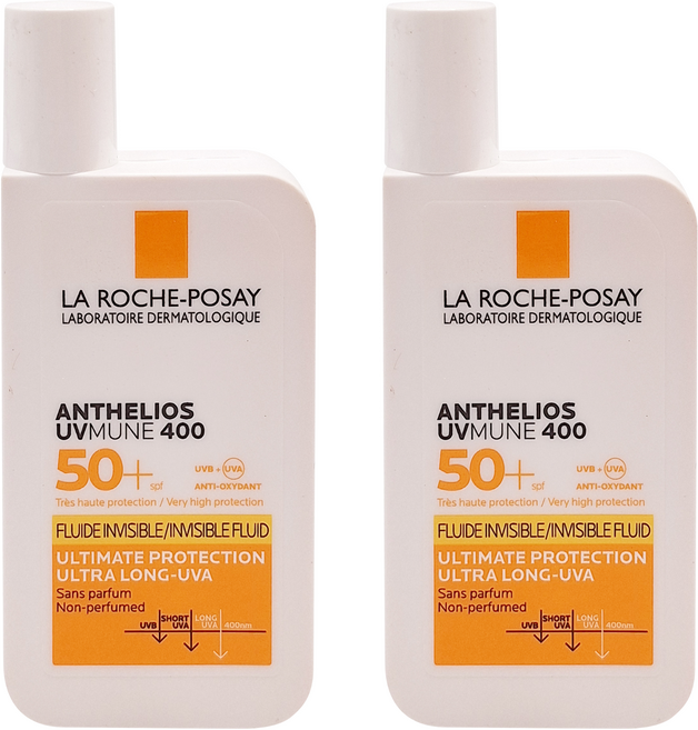 LA ROCHE POSAY 理膚寶水 安得利清爽極效夏卡防曬液 SPF50+ PA++++, 50ml, 2瓶