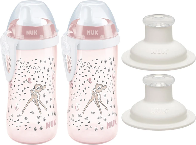 누크 키디 스파우트컵 하드스파우트 + 스포츠캡 세트, 300ml, 2세트, 밤비 - 쿠팡