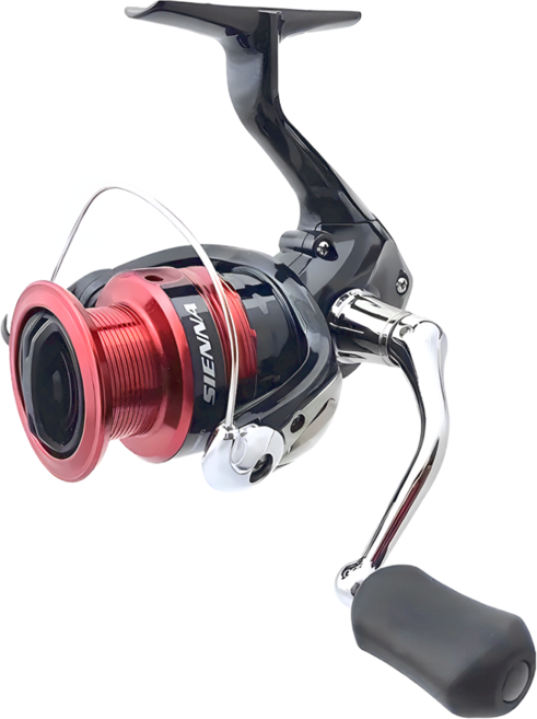 SHIMANO 最新 SIENNA 入門 紡車 捲線器, 19 SIENNA 1000型, 黑色 + 紅色, 1個