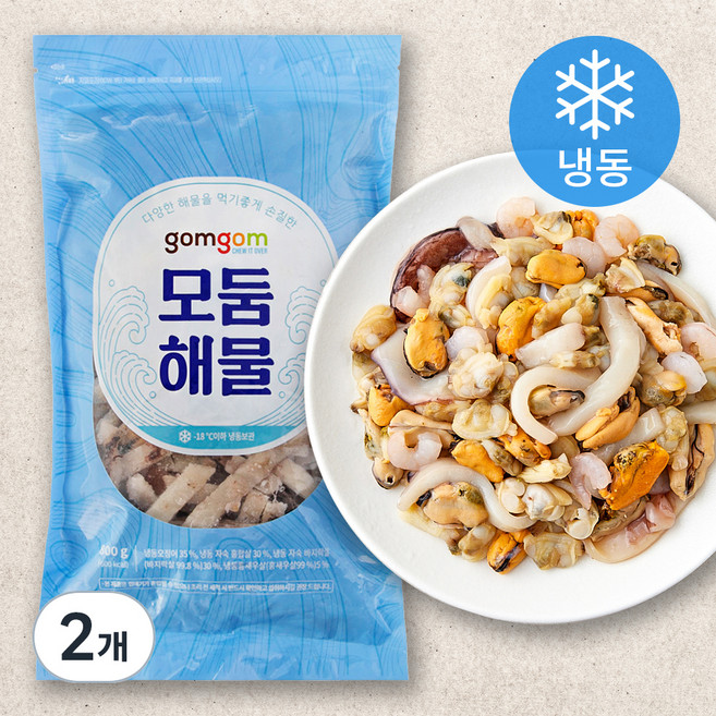 곰곰 모둠 해물 (냉동), 800g, 2개