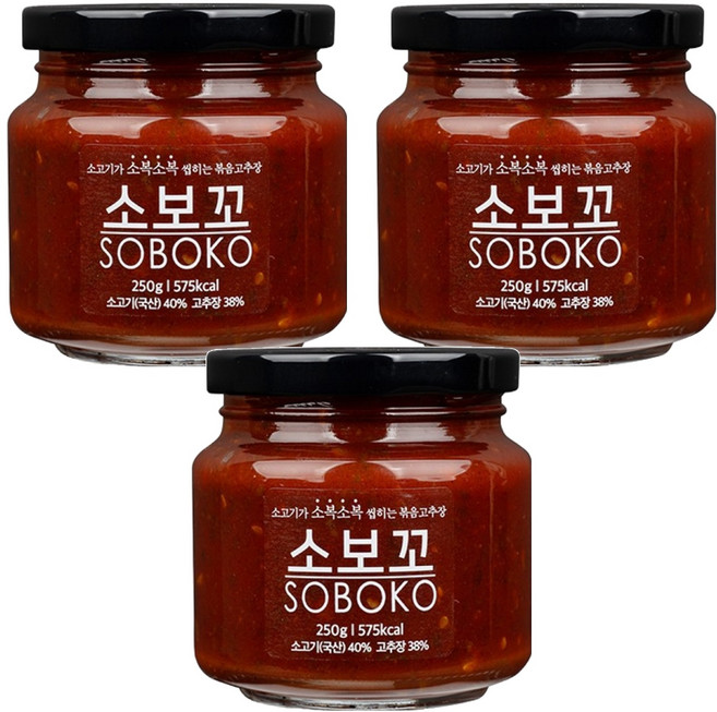소보꼬 한우 볶음고추장, 250g, 3개
