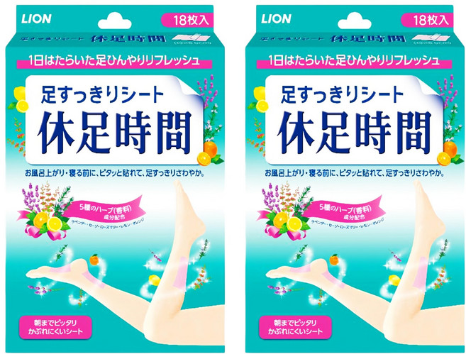 LION 獅王 休足時間 清涼舒緩貼片, 18片, 2盒