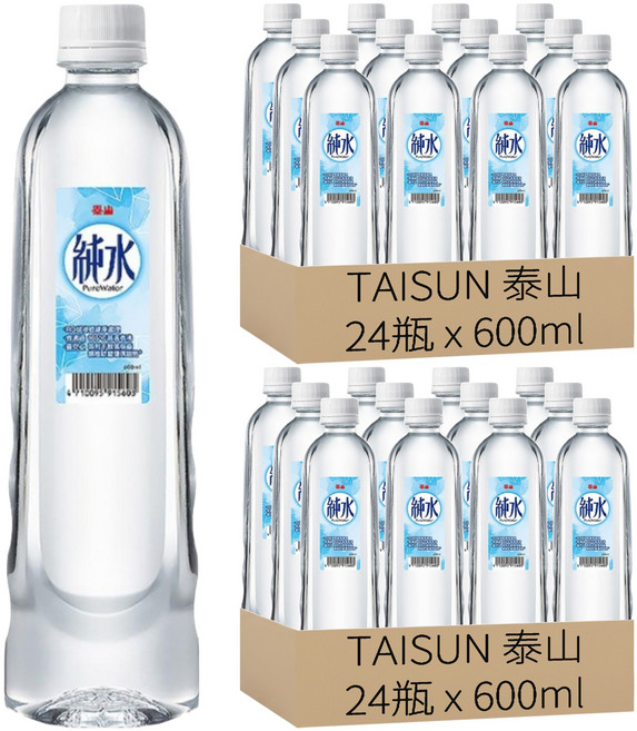 TAISUN 泰山 純水, 600ml, 48瓶