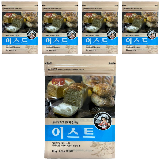 Cheongeun F&B Angest 低糖即溶酵母, 60g, 5個