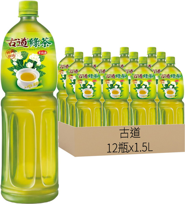 古道 綠茶 茉莉香, 1.5L, 12瓶