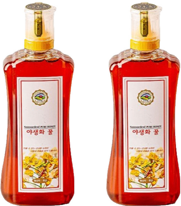 산내들농원 국산 프리미엄 야생화꿀, 500g, 2개