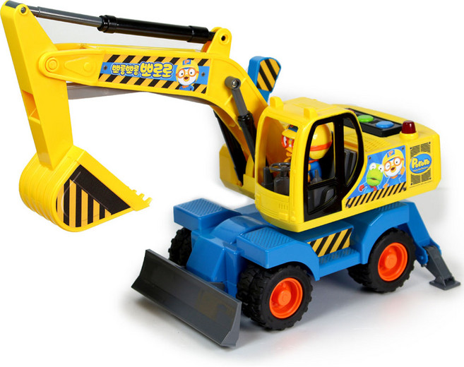 바니랜드 뽀로로 포크레인 중장비, 혼합색상, 1개