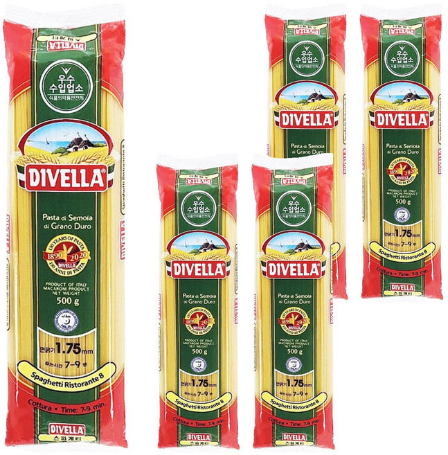 DIVELLA 德威樂 義大利麵, 500g, 5個