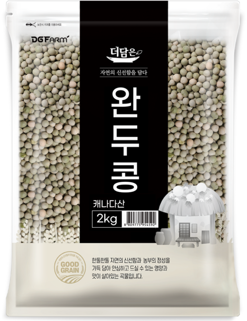 더담은 완두콩, 2kg, 1개