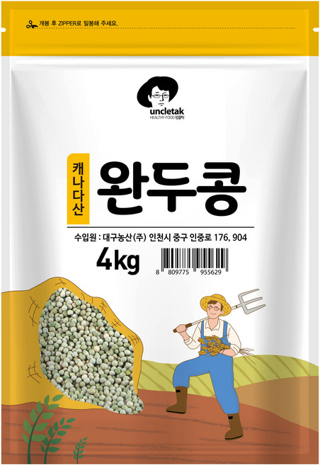 엉클탁 완두콩, 4kg, 1개