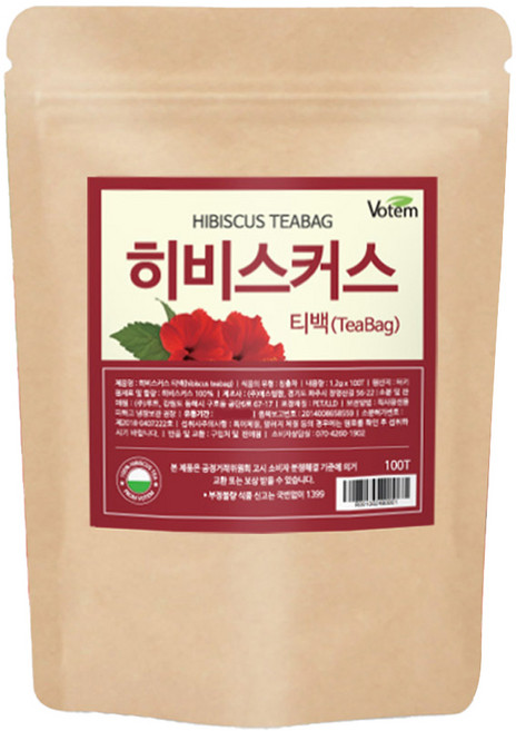 VOTEM 히비스커스 삼각티백, 1.2g, 50개입, 1개