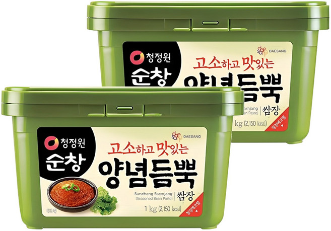 청정원순창 양념듬뿍 쌈장, 1kg, 2개