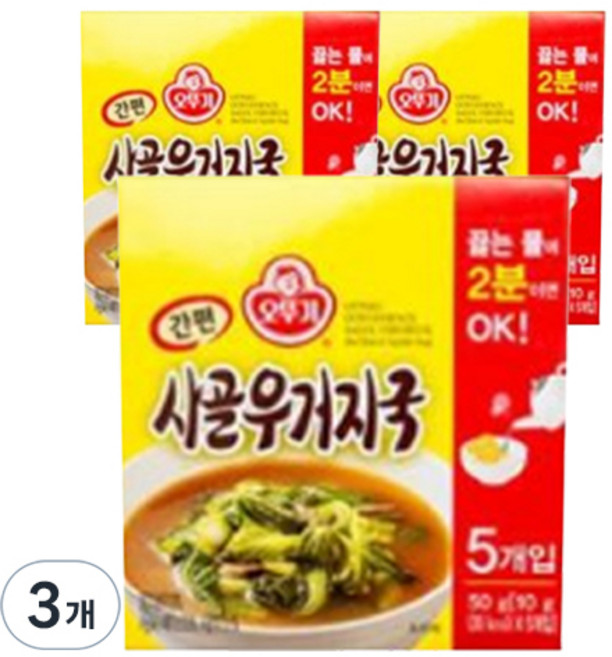 오뚜기 간편 사골 우거지국, 50g, 3개