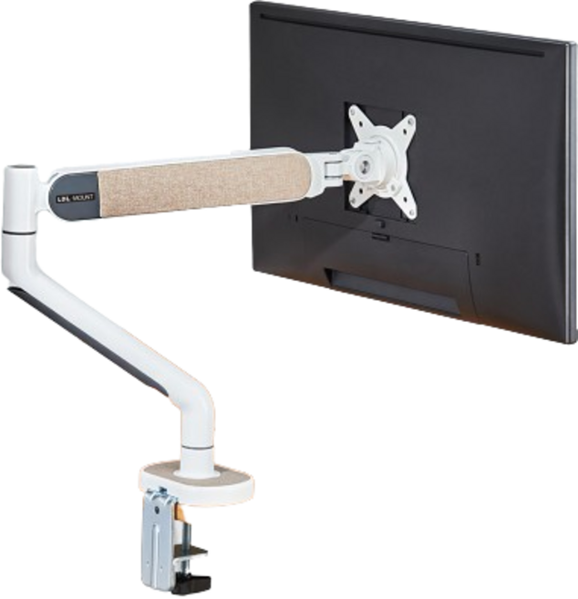 엘디엘마운트 고중량 싱글 모니터암 거치대 APL-GS771, 화이트, 1개