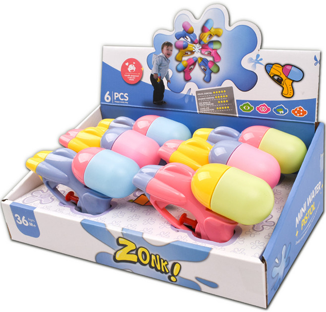 미니 물총 6종세트 목욕놀이완구, 랜덤 발송, 1세트