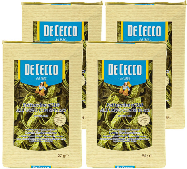 데체코 페투치네 시금치, 4개, 250g