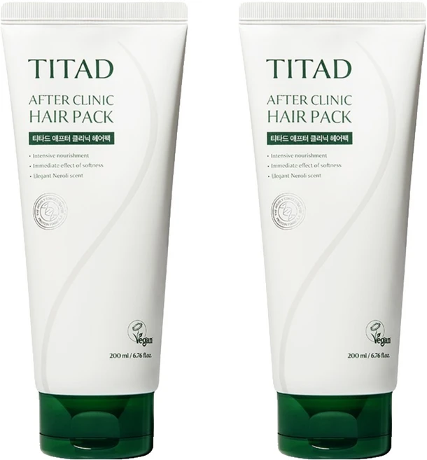 티타드 애프터 클리닉 헤어팩, 2개, 200ml - 쿠팡