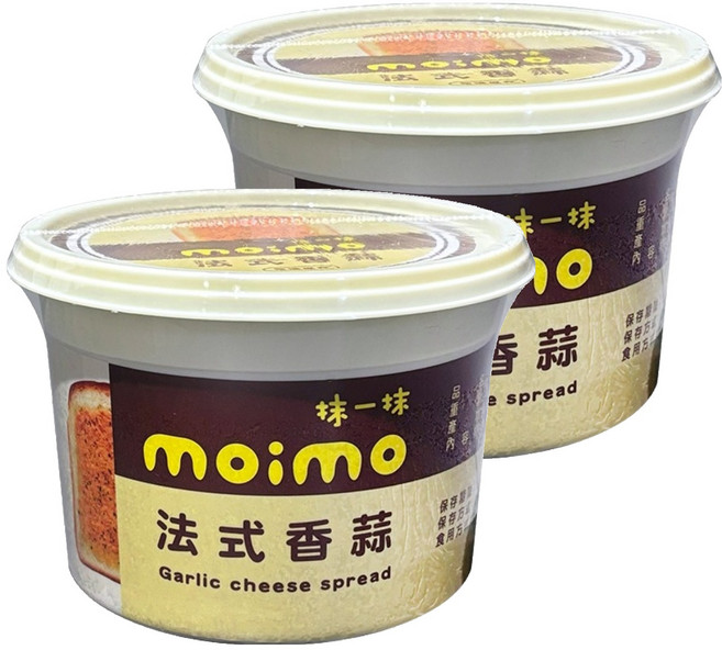 moimo 抹一抹 法式香蒜起司抹醬, 230g, 2罐