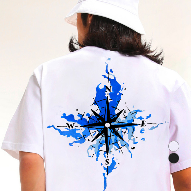 그랜피니 프리미엄 컬러풀 나침반 통기성 반팔 티셔츠 GFBT206