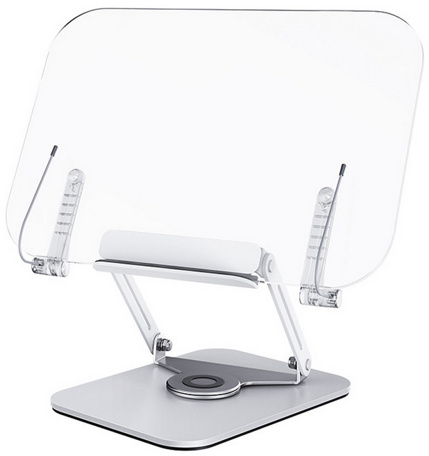 Multifunctional book stand 亞克力旋轉讀書架 R15, 透明 + 銀色