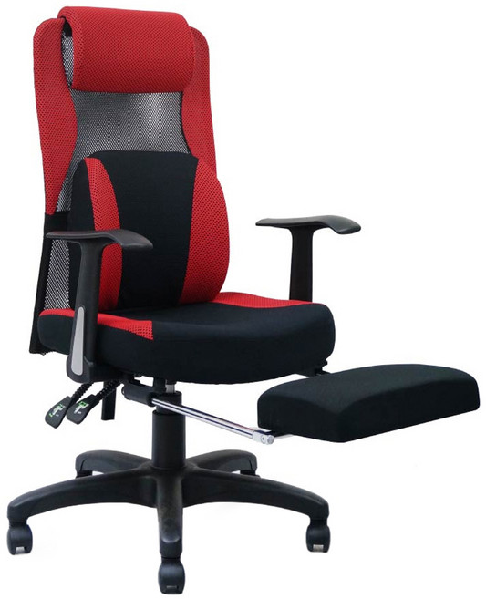 海莉PU枕舒適電腦椅, 紅色, 1個