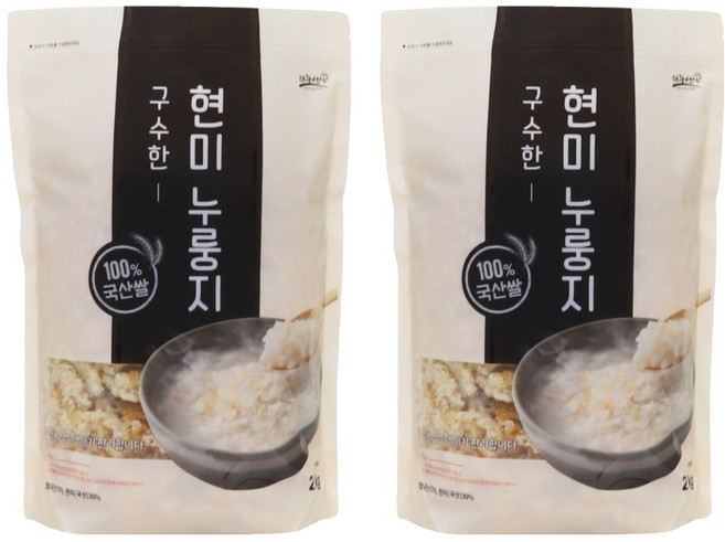 태광선식 구수한 현미 누룽지, 2kg, 2개