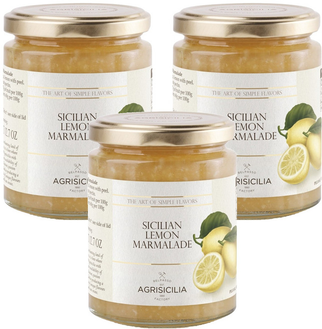 AGRISICILIA 檸檬果醬, 360g, 3罐