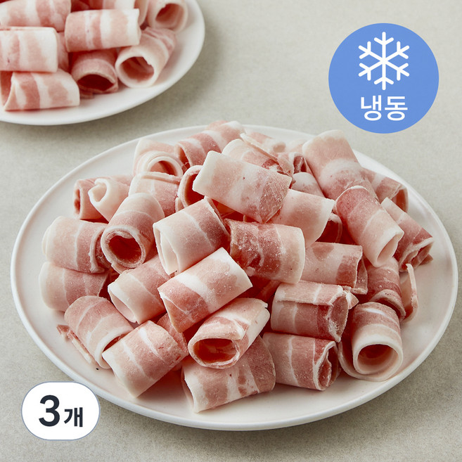 돌돌말이 대패삼겹살 바로구이 (냉동), 3개, 1kg