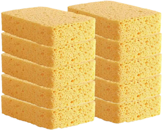 부워크 무흠집 펄프 주방 수세미 스폰지, 10개입, 1개