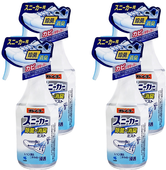KOBAYASHI 小林製藥 Odoita 鞋用除菌消臭噴霧, 4瓶, 250ml