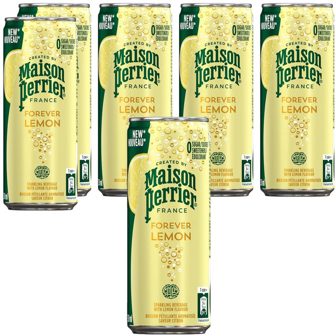 Maison Perrier 氣泡礦泉水 檸檬口味, 330ml, 6罐