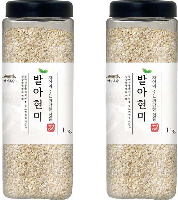 건강곡간 발아현미, 1kg, 2개