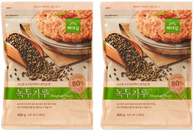 배대감 녹두가루, 2개, 400g