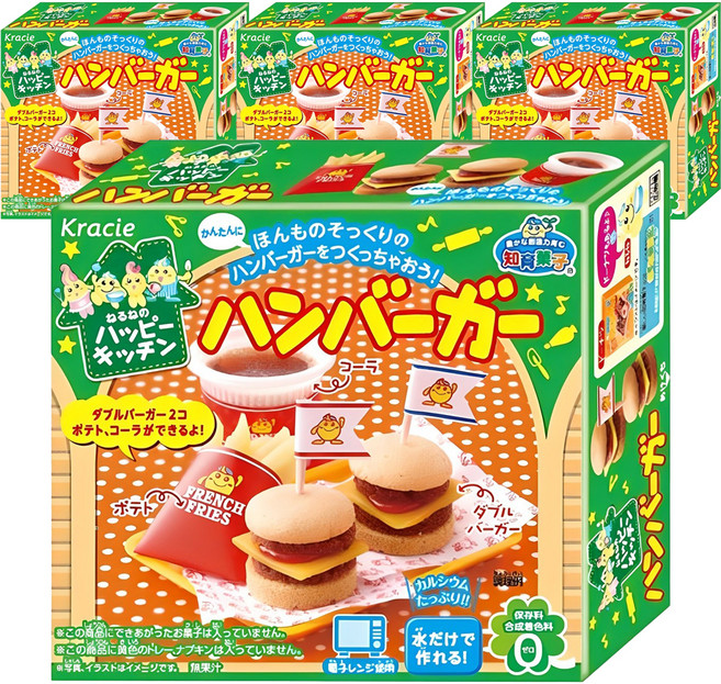 크라시에 해피 키친 햄버거 가루쿡 만들기 세트, 단품, 4개