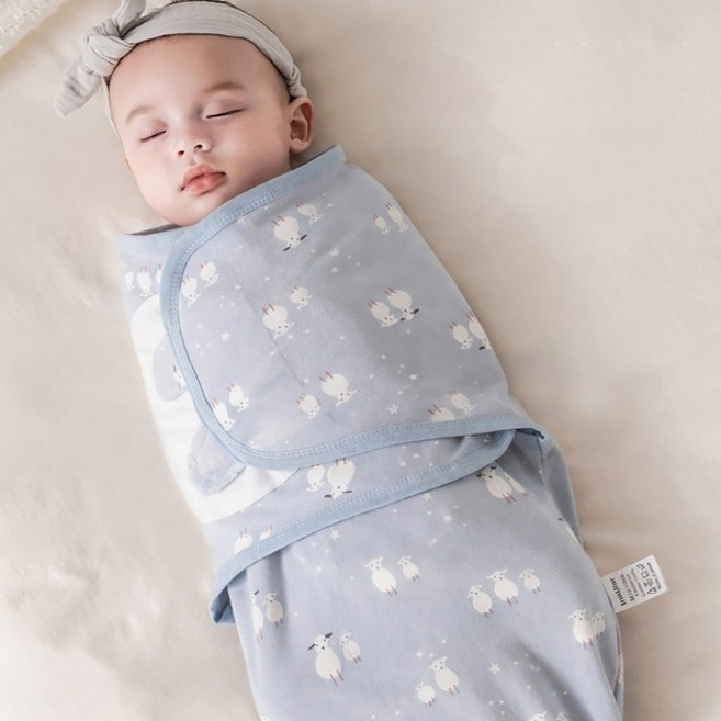 스타빈 신생아용 패턴 벨크로 순면 속싸개 S