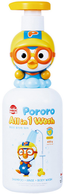뽀로로 올인원 워시 클렌저 바나나향, 1개, 400g