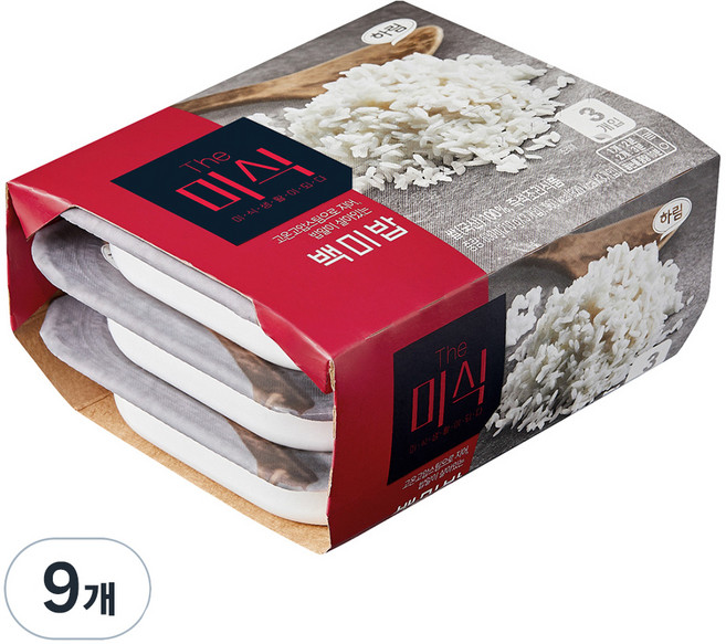 더미식 백미밥, 210g, 9개