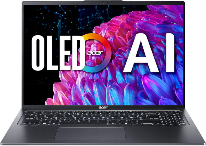 acer 宏碁 Swift Go 輕薄效能AI筆電 16 Core Ultra 5 125H Ultra處理器 單手開合設計 SSD 16吋螢幕, SFG16-72-56R3, 512GB, 16GB, WIN11, 灰色