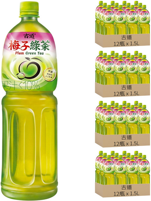 古道 梅子綠茶, 1.5L, 48瓶