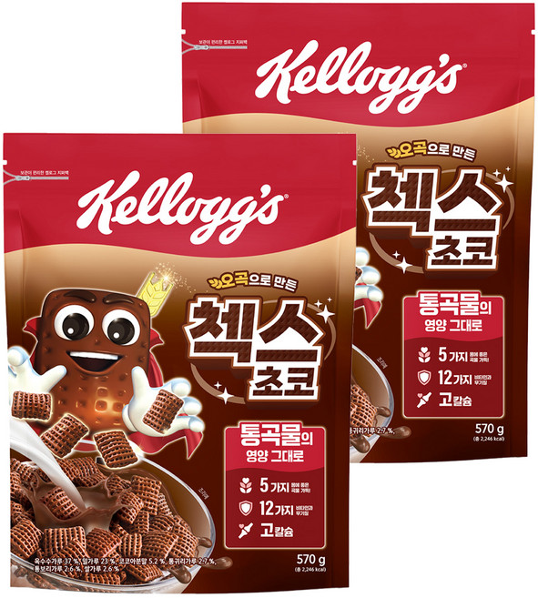첵스초코 오곡으로 만든 시리얼, 570g, 2개