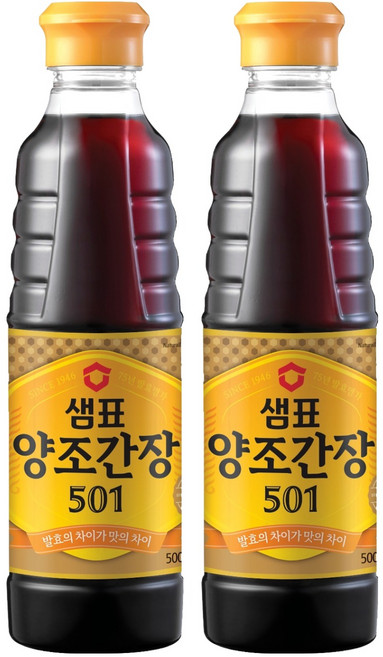샘표 양조간장 501, 500ml, 2개